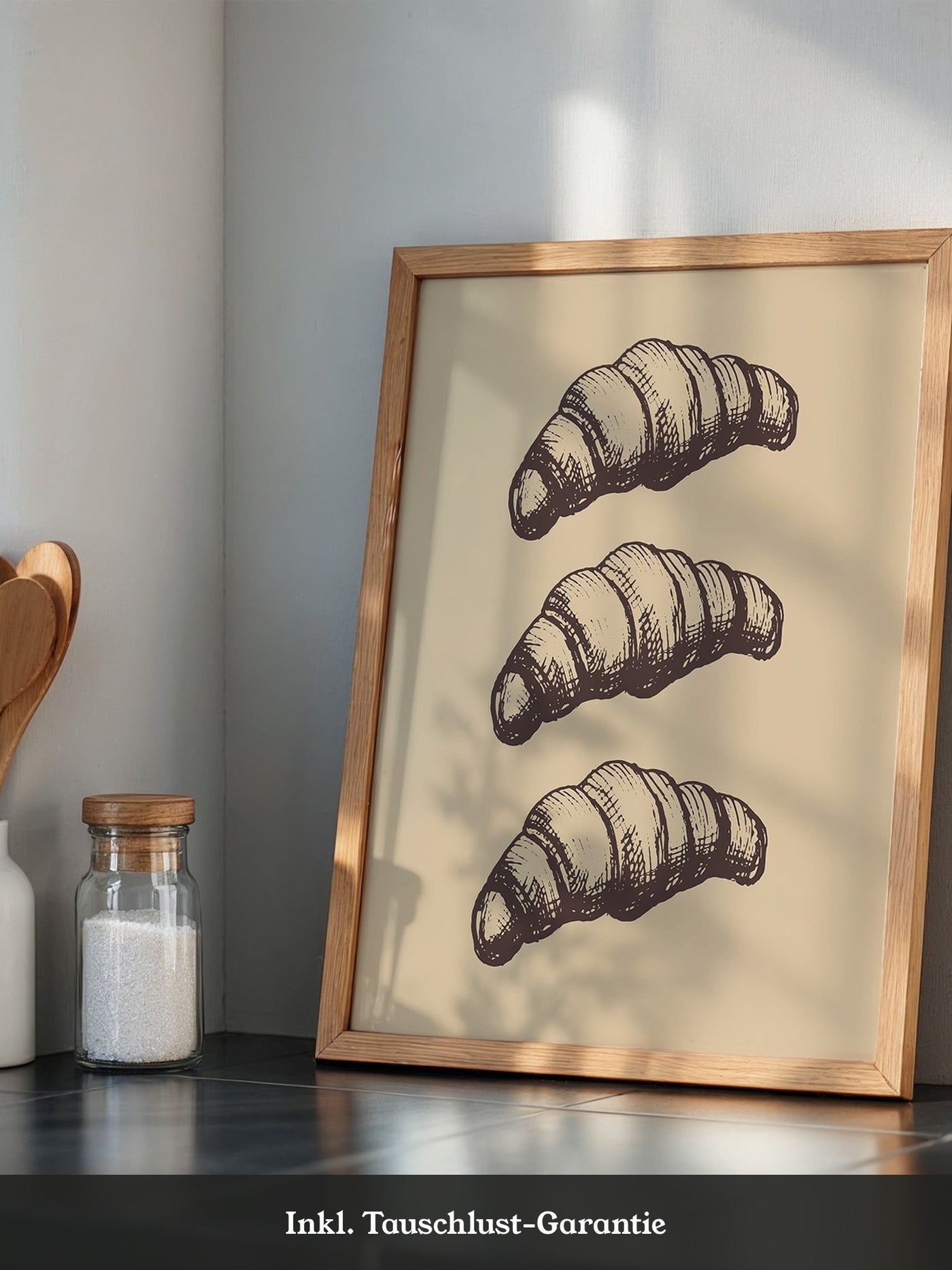 Croissants Vintage Zeichnung