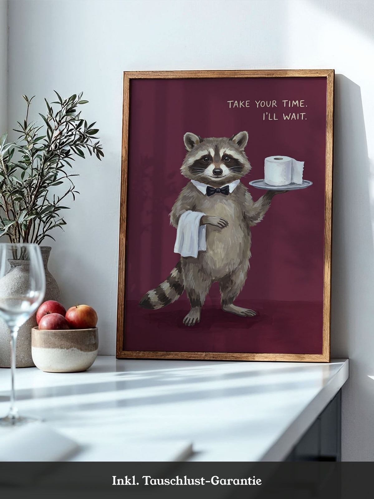 Waschbär Toilettenpapier Humor