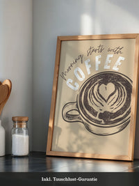 Kaffeetasse Herz Skizze Retro