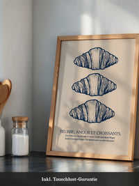 Vintage Croissant Dreifachmuster