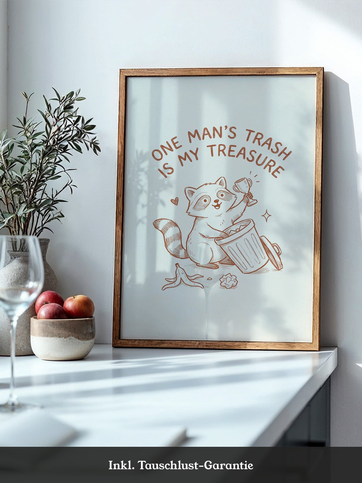 Waschbär Trophäe skurril