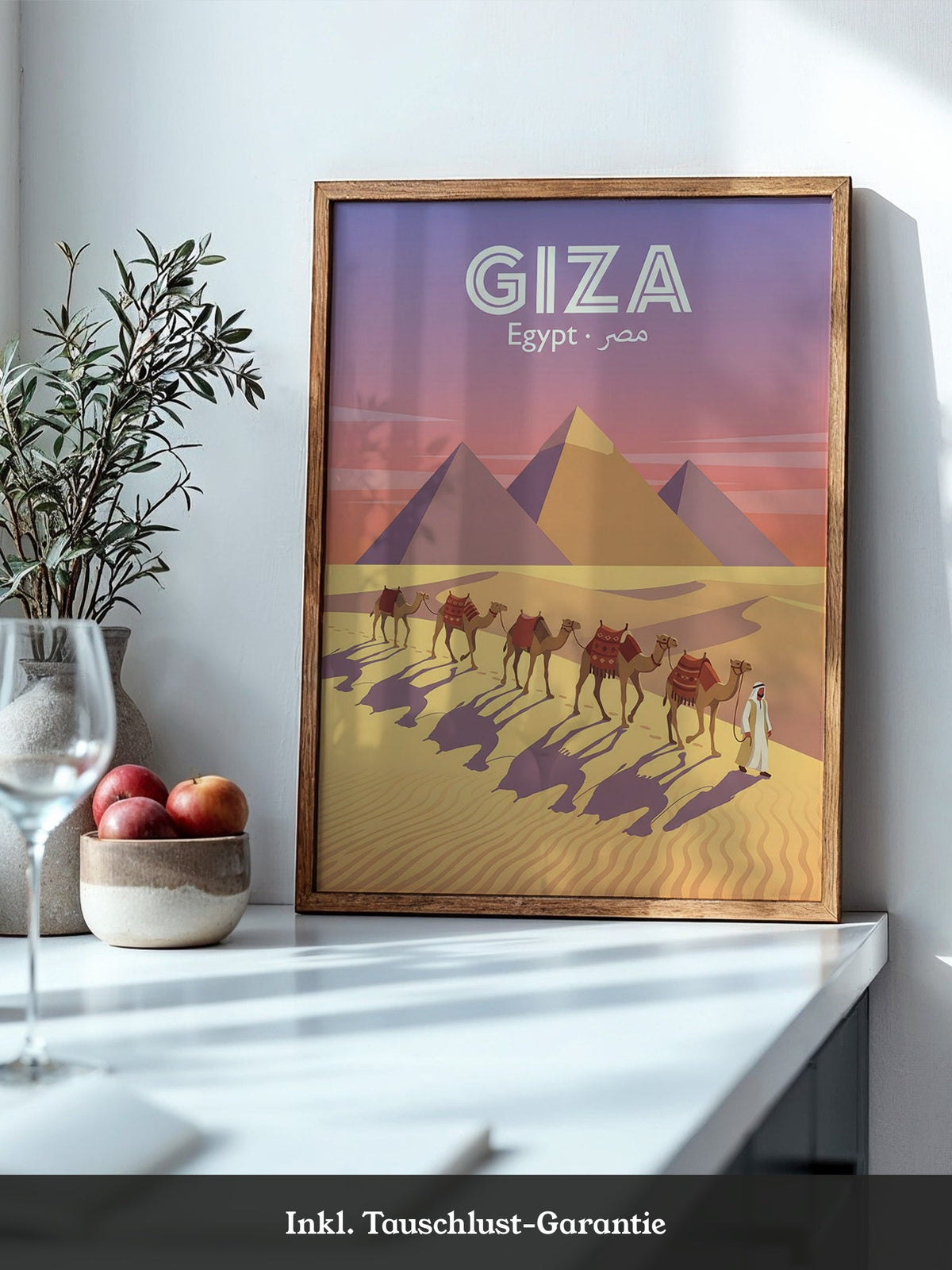 Giza Pyramiden Kamelkarawane