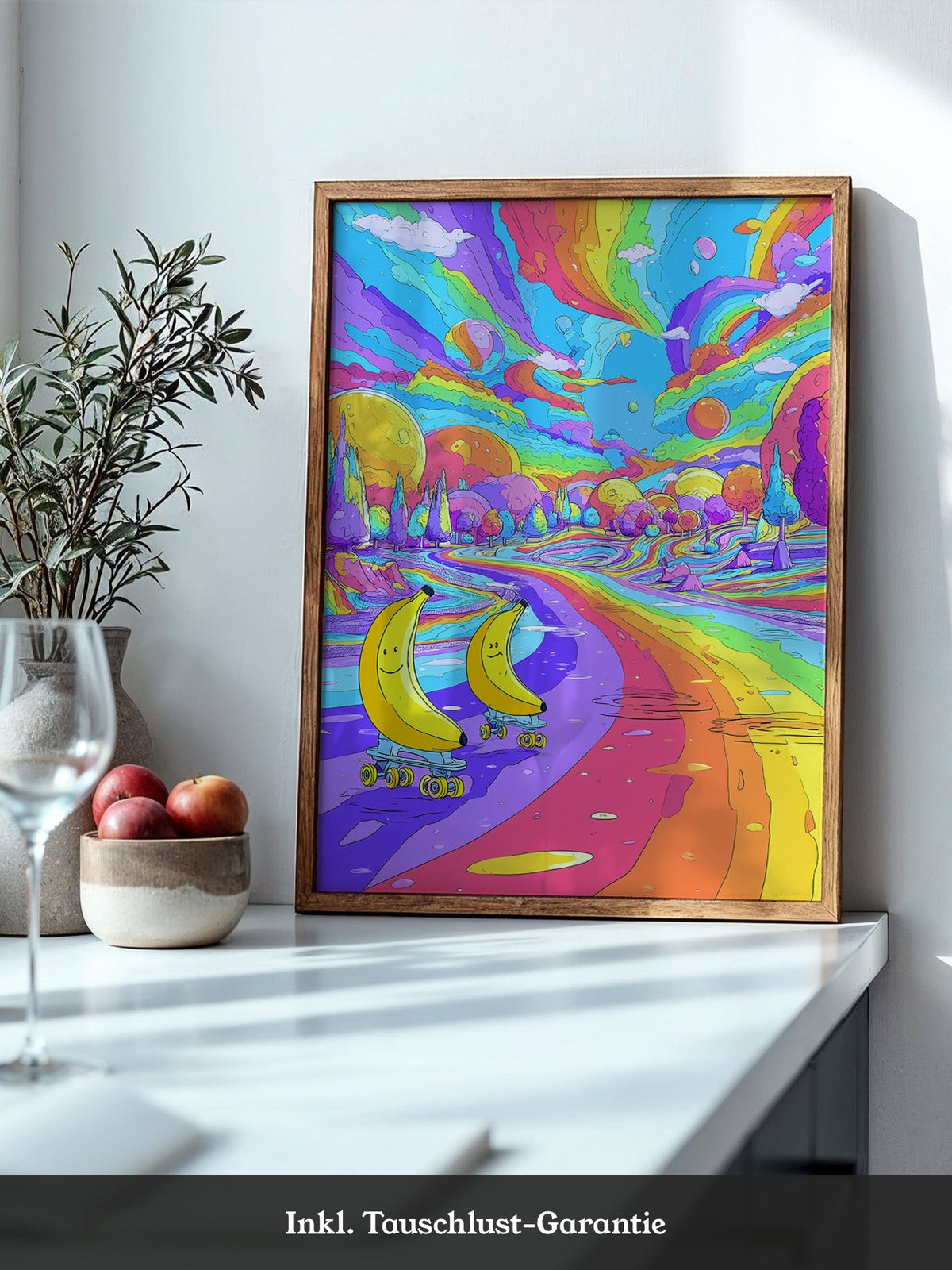 Bananen Rollschuh Regenbogenland