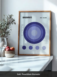 Blaue Kreise Retro Design