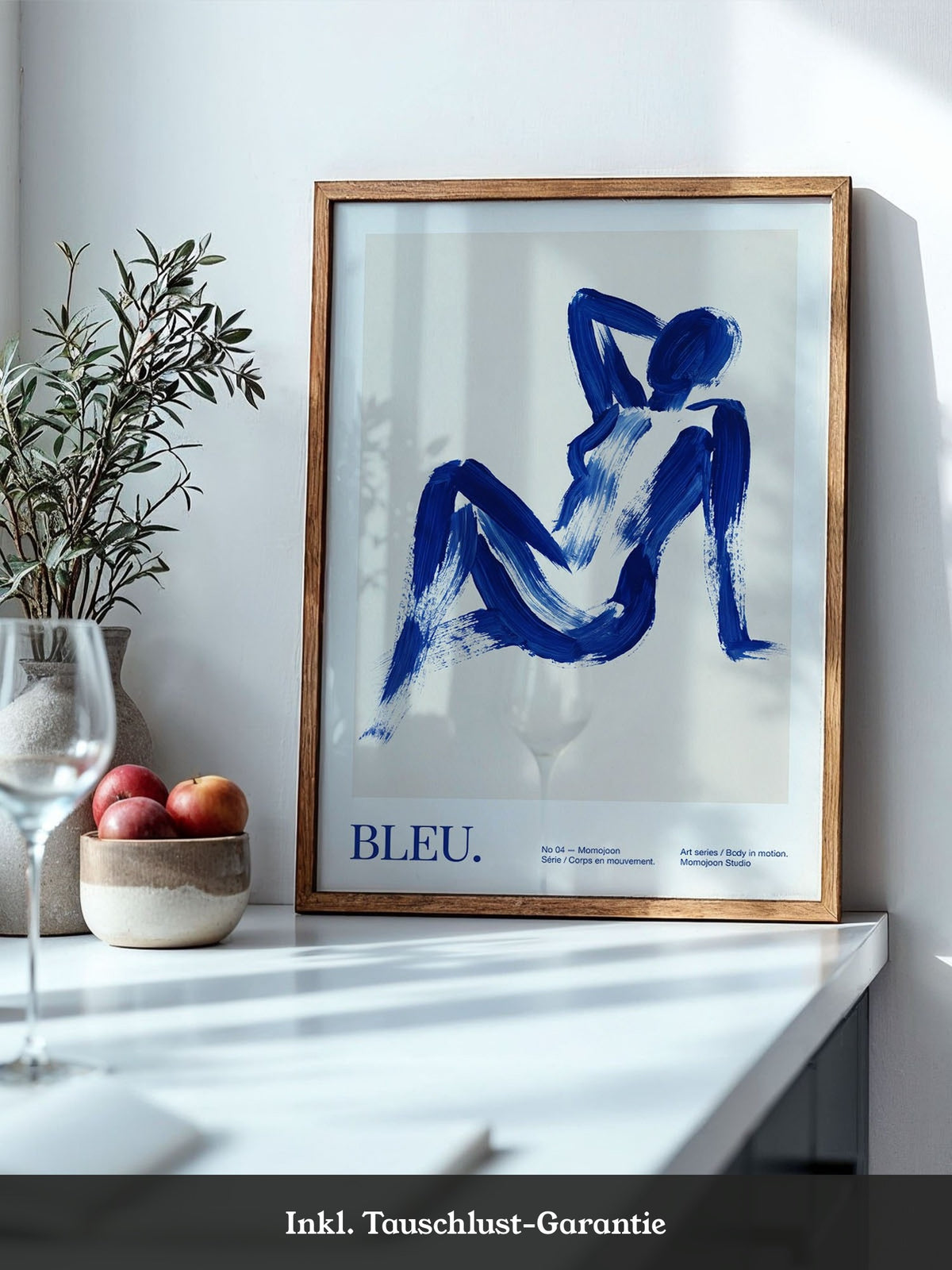 Abstrakte Figur Blau