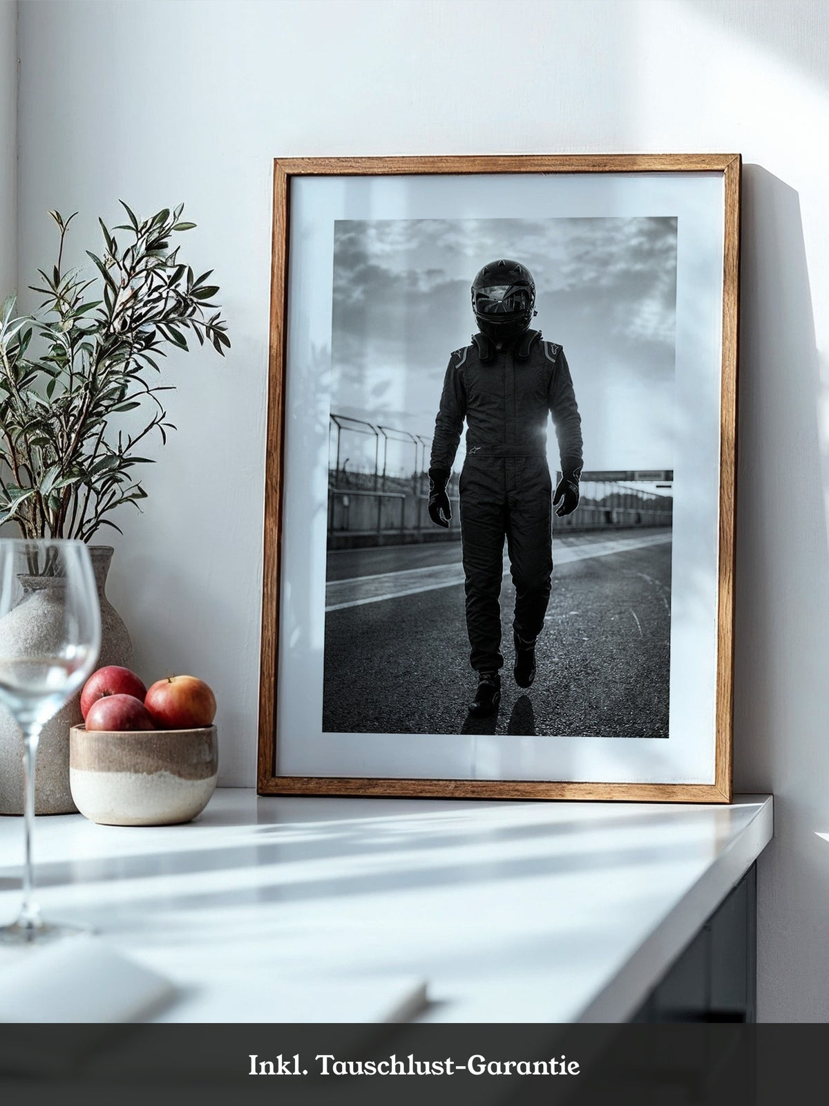 Rennfahrer Silhouette S/W