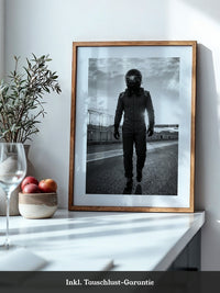 Rennfahrer Silhouette S/W