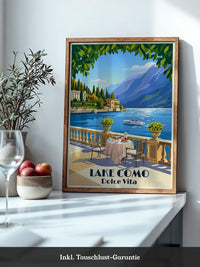 Lake Como Terrasse Sonnenlicht