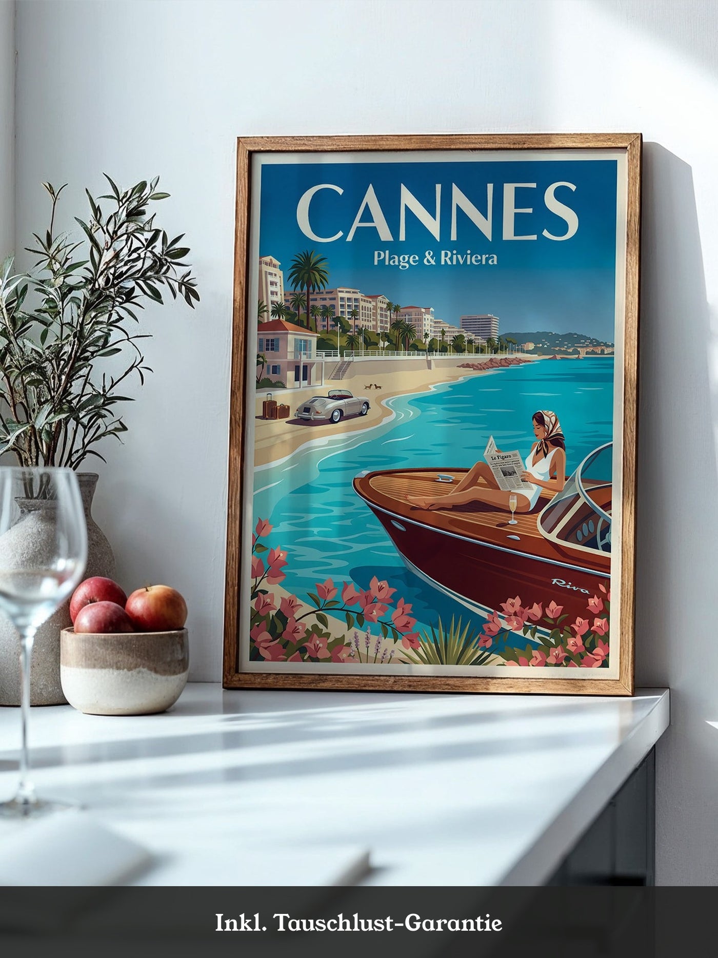 Cannes Boot Retro Küstenstil