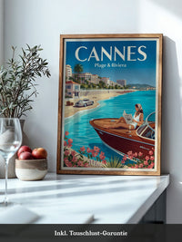 Cannes Boot Retro Küstenstil