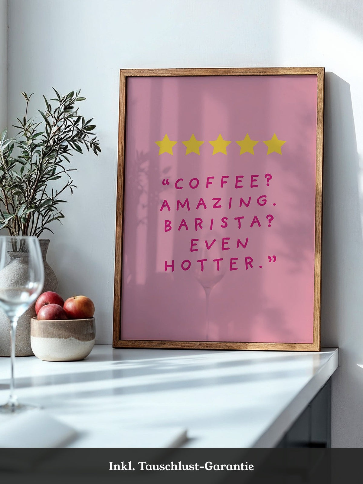 Kaffee Zitat Sterne Rosa