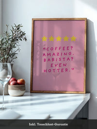 Kaffee Zitat Sterne Rosa
