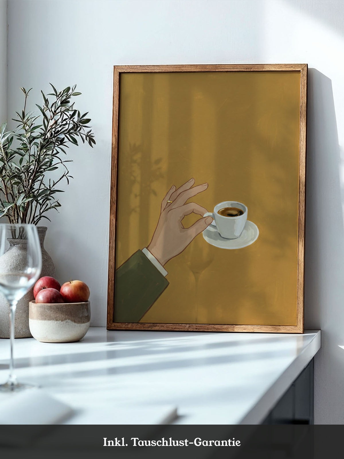 Espresso Hand minimalistisch