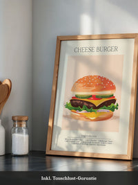 Cheeseburger Grafik Pastell