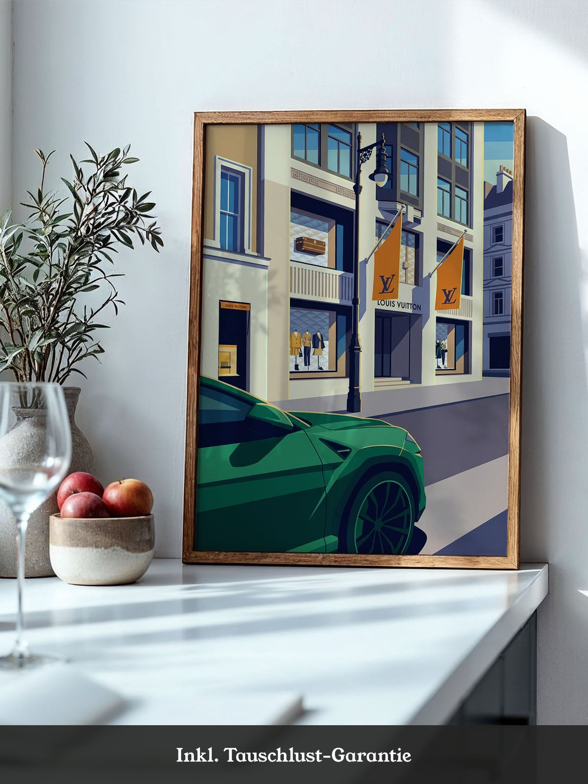 Grüner Sportwagen Luxus Straße
