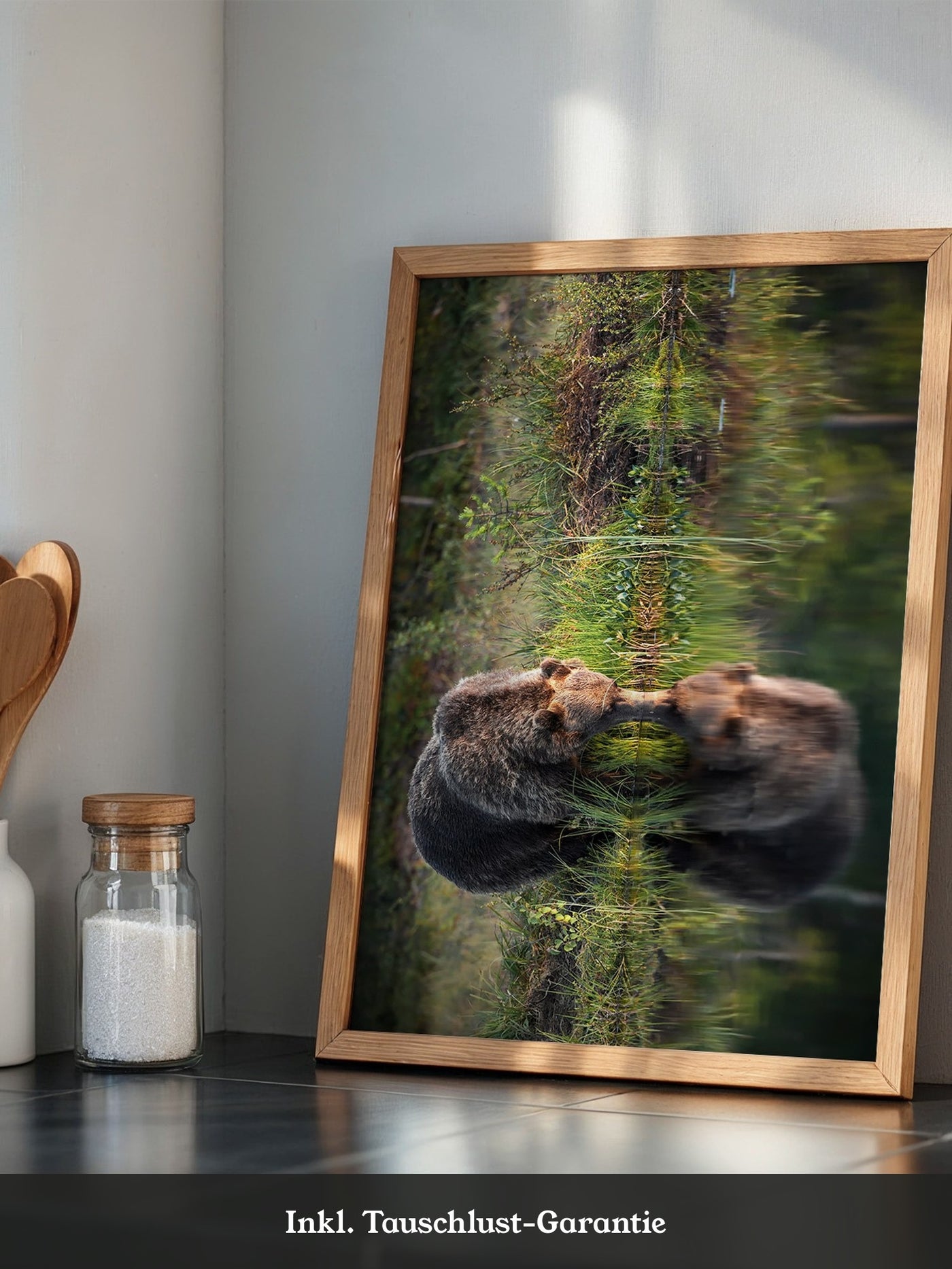 Bären Spiegelung Naturkunst