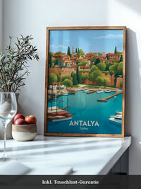 Antalya Hafen Idylle Retro-Look
