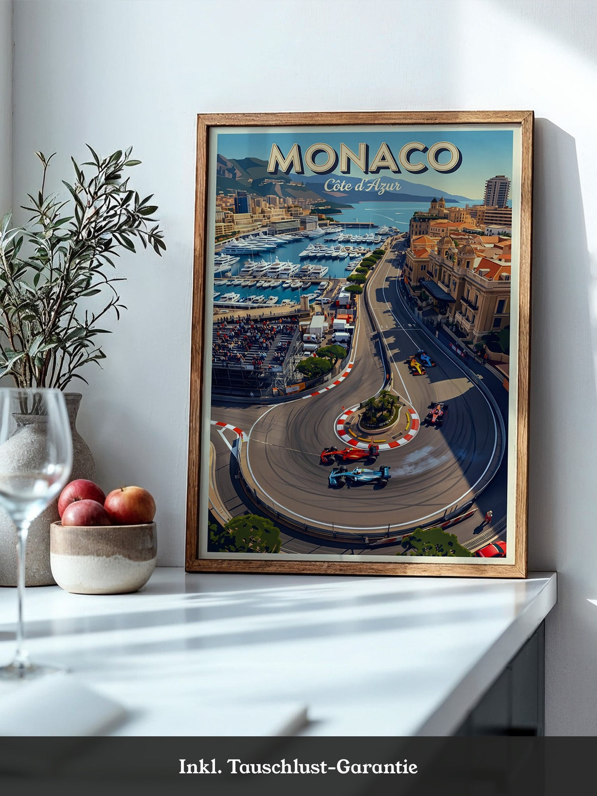 Monaco Rennstrecke Vogelperspektive
