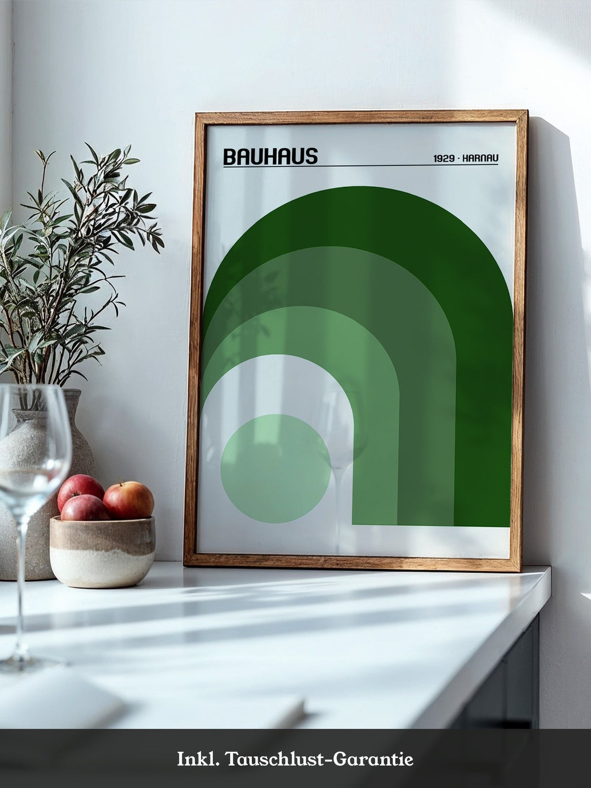 Grüne Bögen Geometrie Minimalistisch
