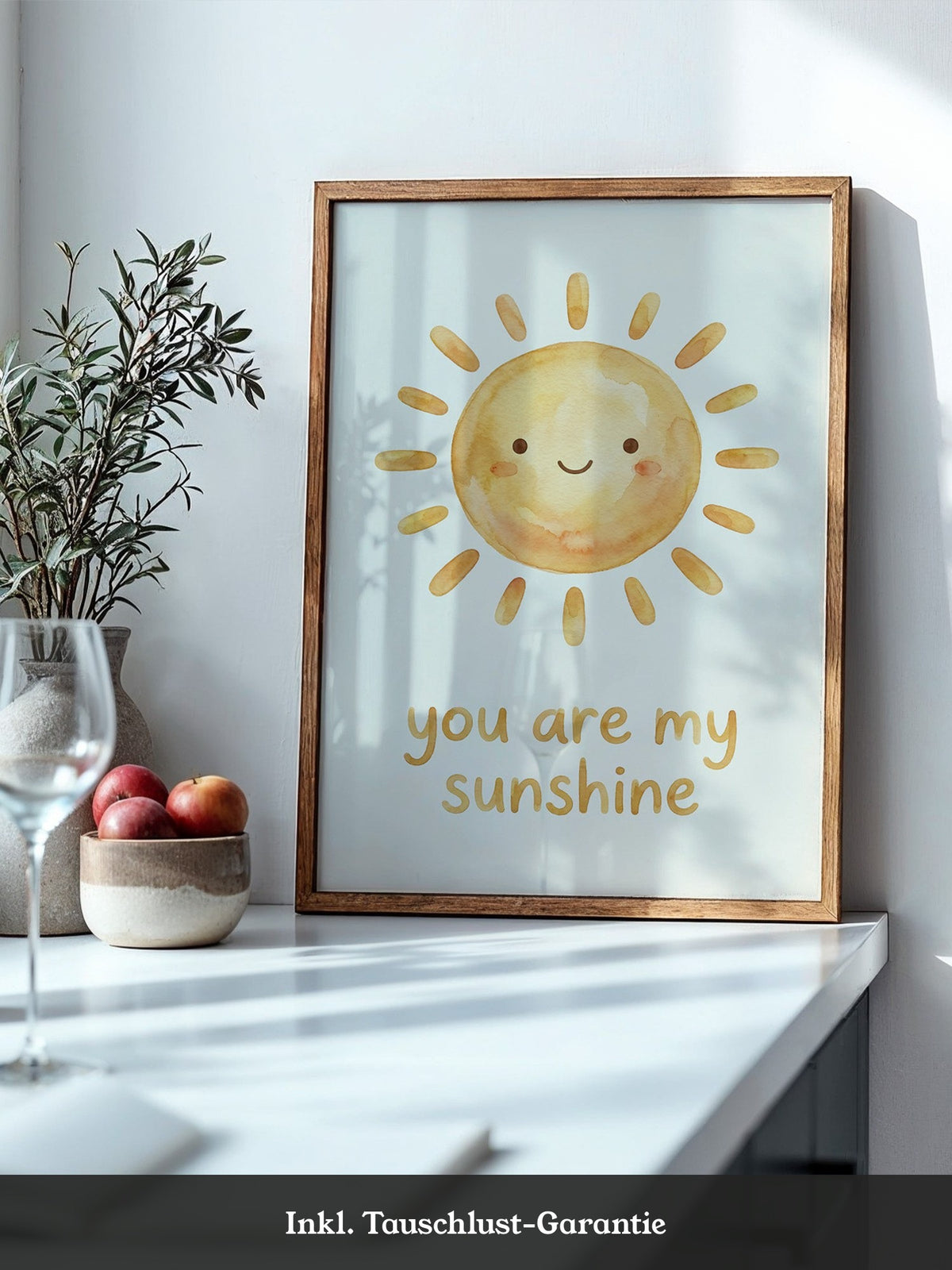 Fröhliche Sonne Aquarell