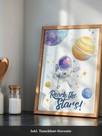 Astronaut Aquarell Galaxie