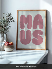 Love Typografie Rosa Poster