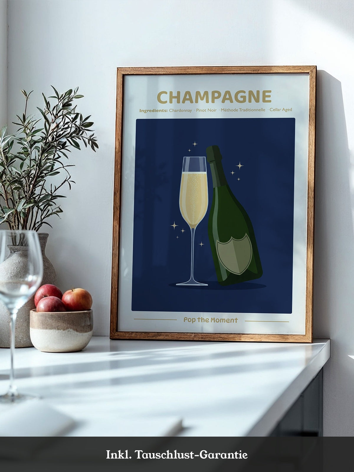 Champagnerflasche Elegant Gold