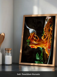Spaghetti Gabel Nahaufnahme