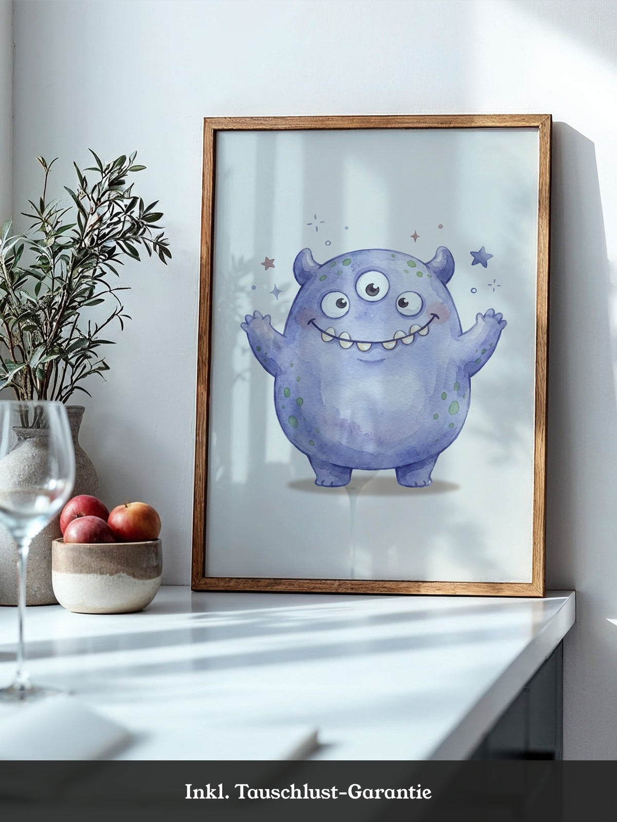 Lila Monster Augen Cartoon