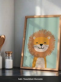 Löwe Illustration Pastellfarben