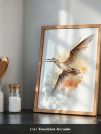 Fliegender Vogel Aquarellfarben