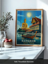 Buddha Tempel Bangkok Retro Stil