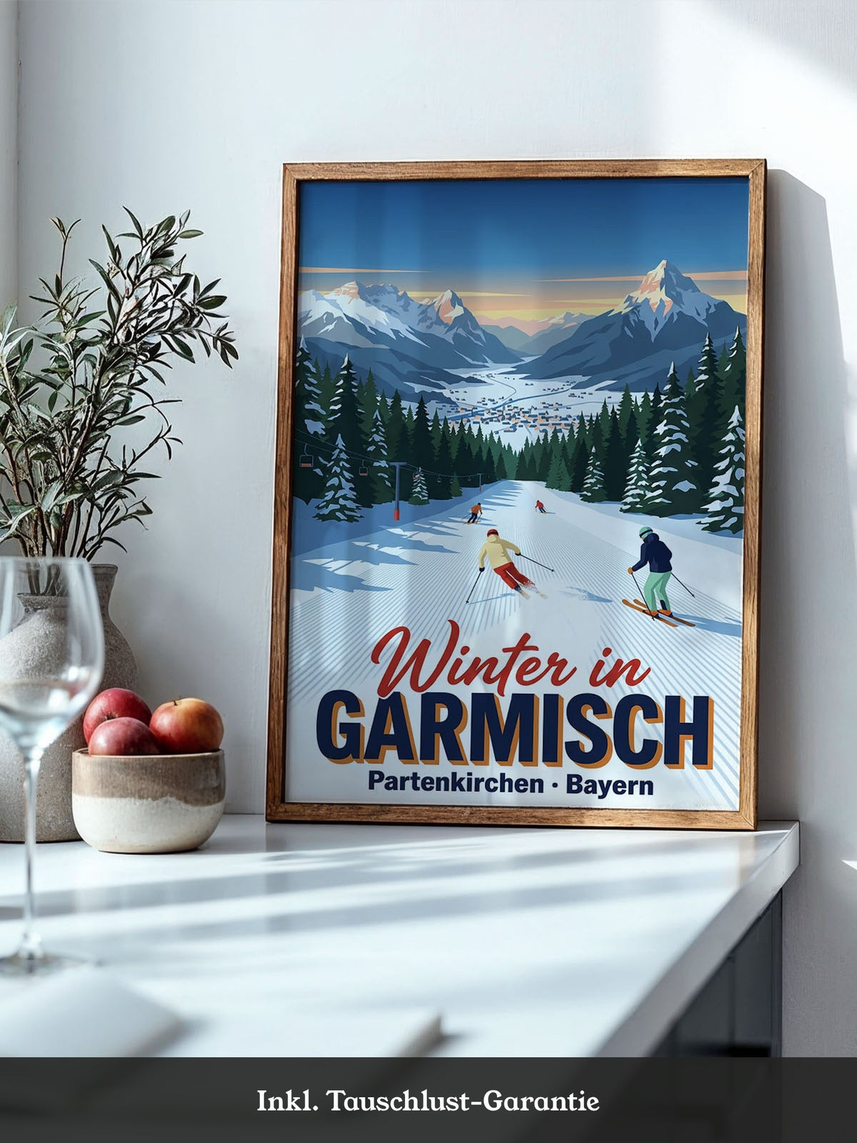 Skifahrer Alpen Winter