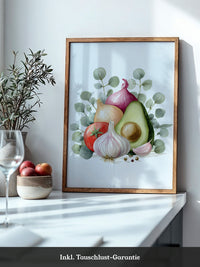 Avocado Stillleben Aquarell