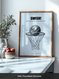 Basketball Korb Strichzeichnung