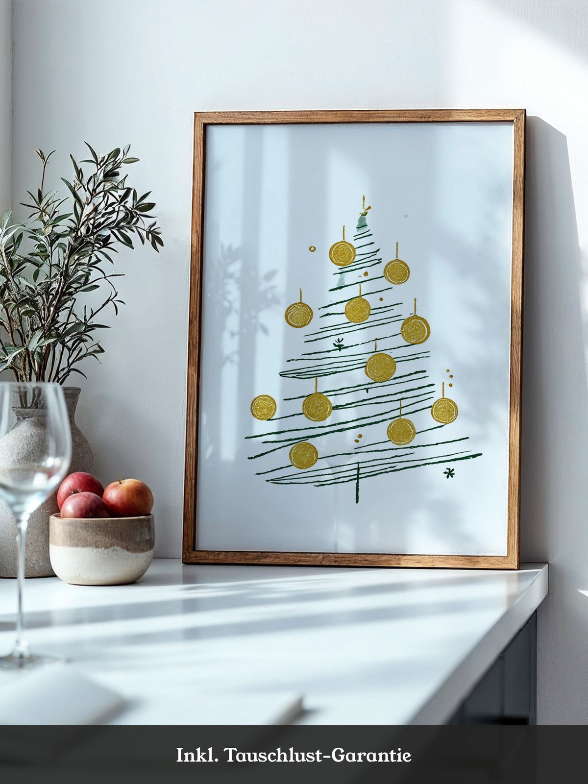 Weihnachtsbaum Minimalistisch Gold