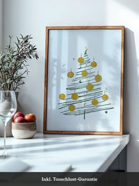 Weihnachtsbaum Minimalistisch Gold