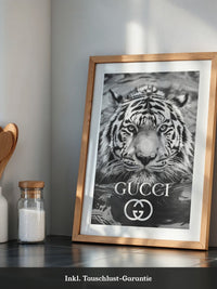Tiger Porträt Schwarzweiß