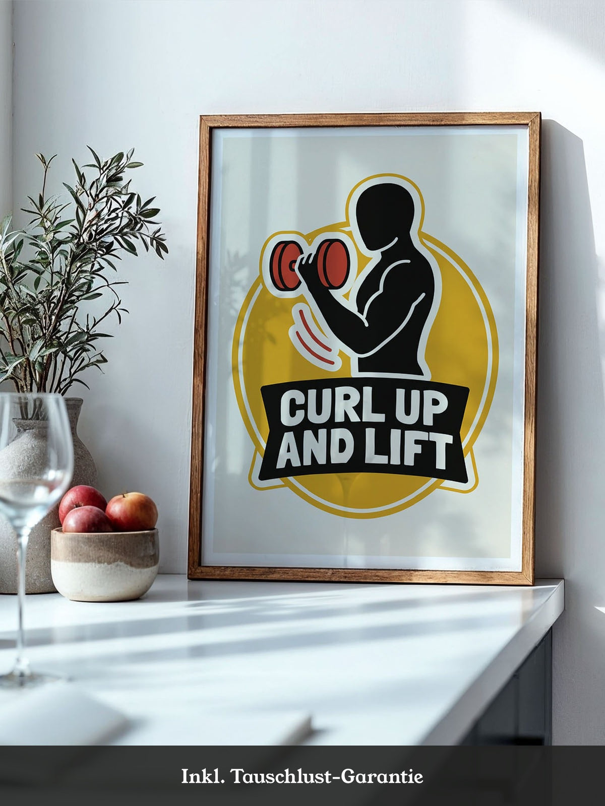 Hanteltraining Motivation Gelb