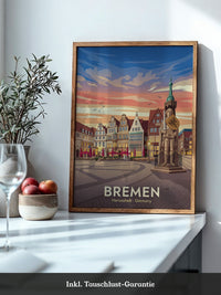 Bremen Altstadt Abendrot