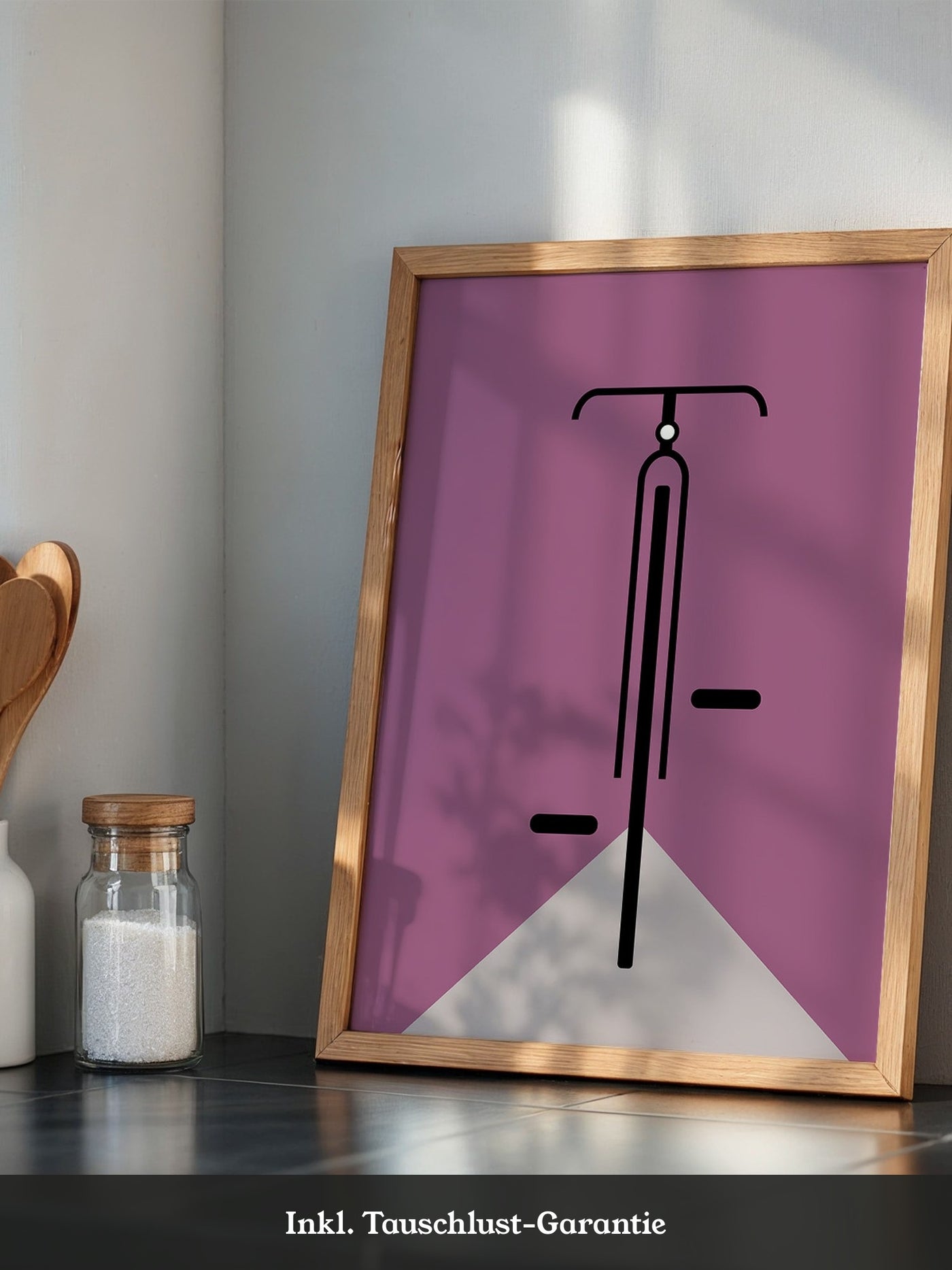 Fahrrad Minimal Abstrakt Lila