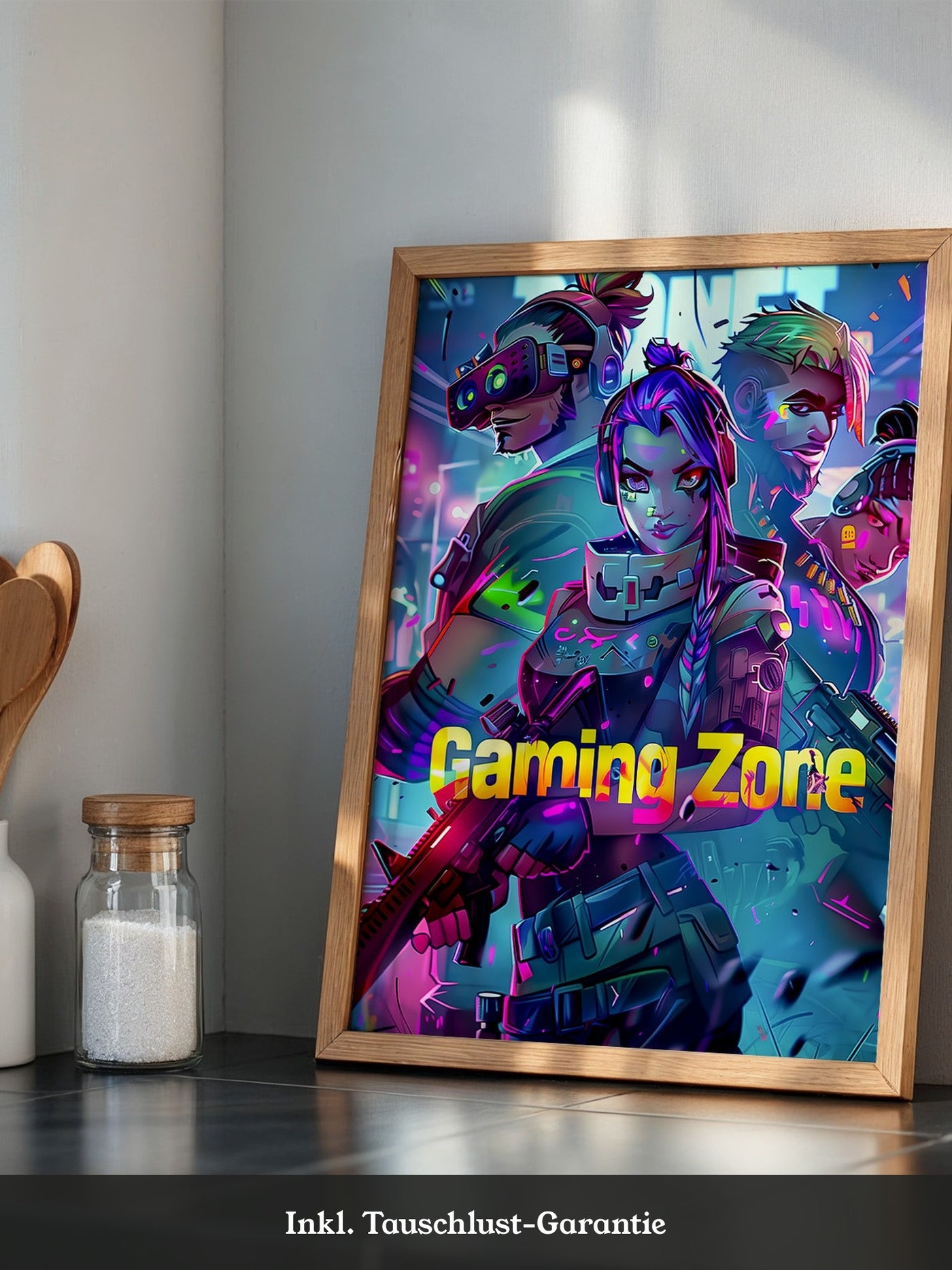 Futuristische Gamer Neonfarben