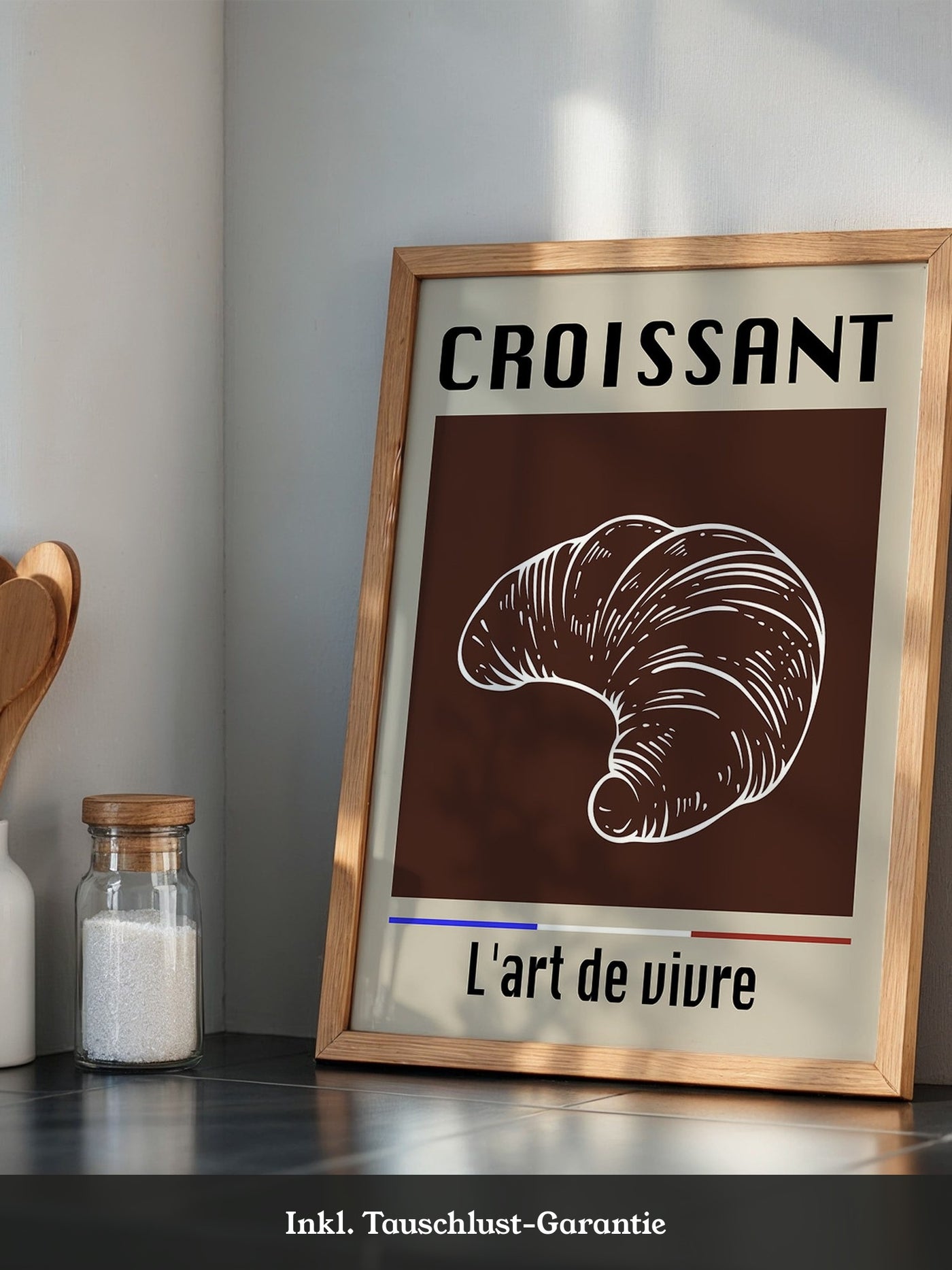 Croissant Illustration Retro Stil
