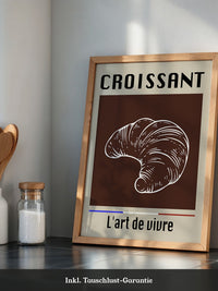 Croissant Illustration Retro Stil