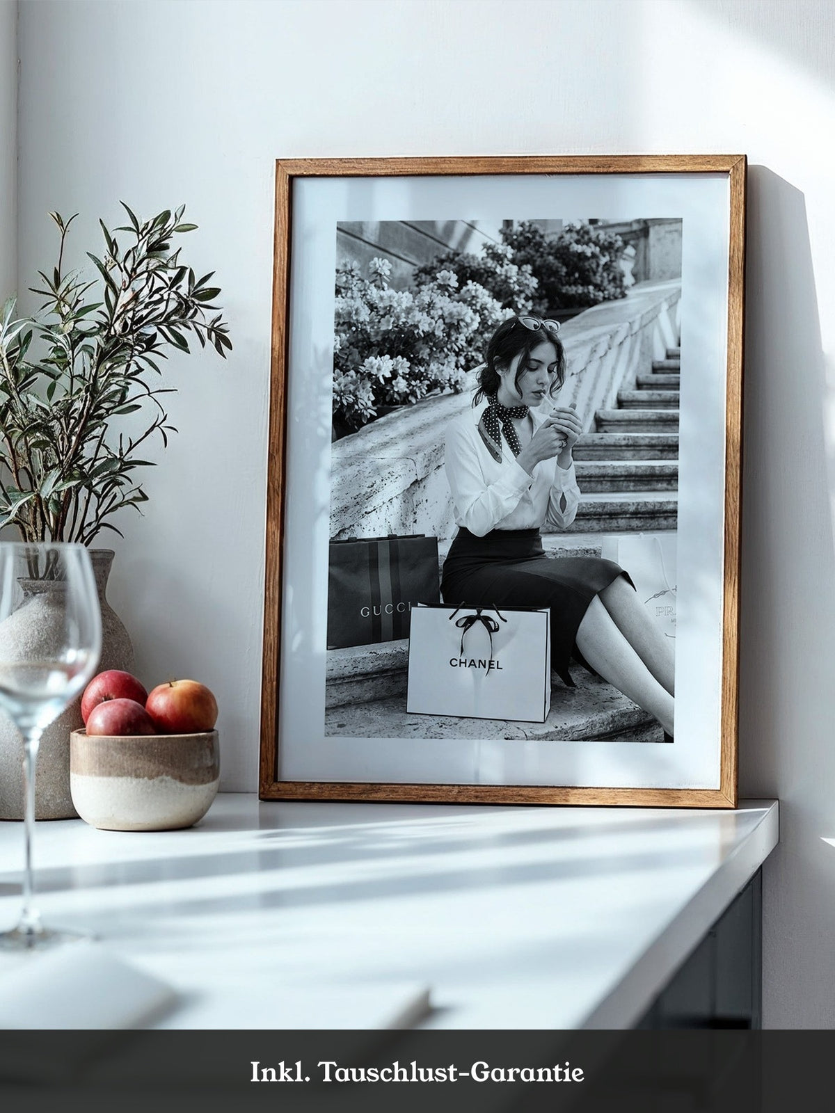Shopping Pause stilvoll Treppen