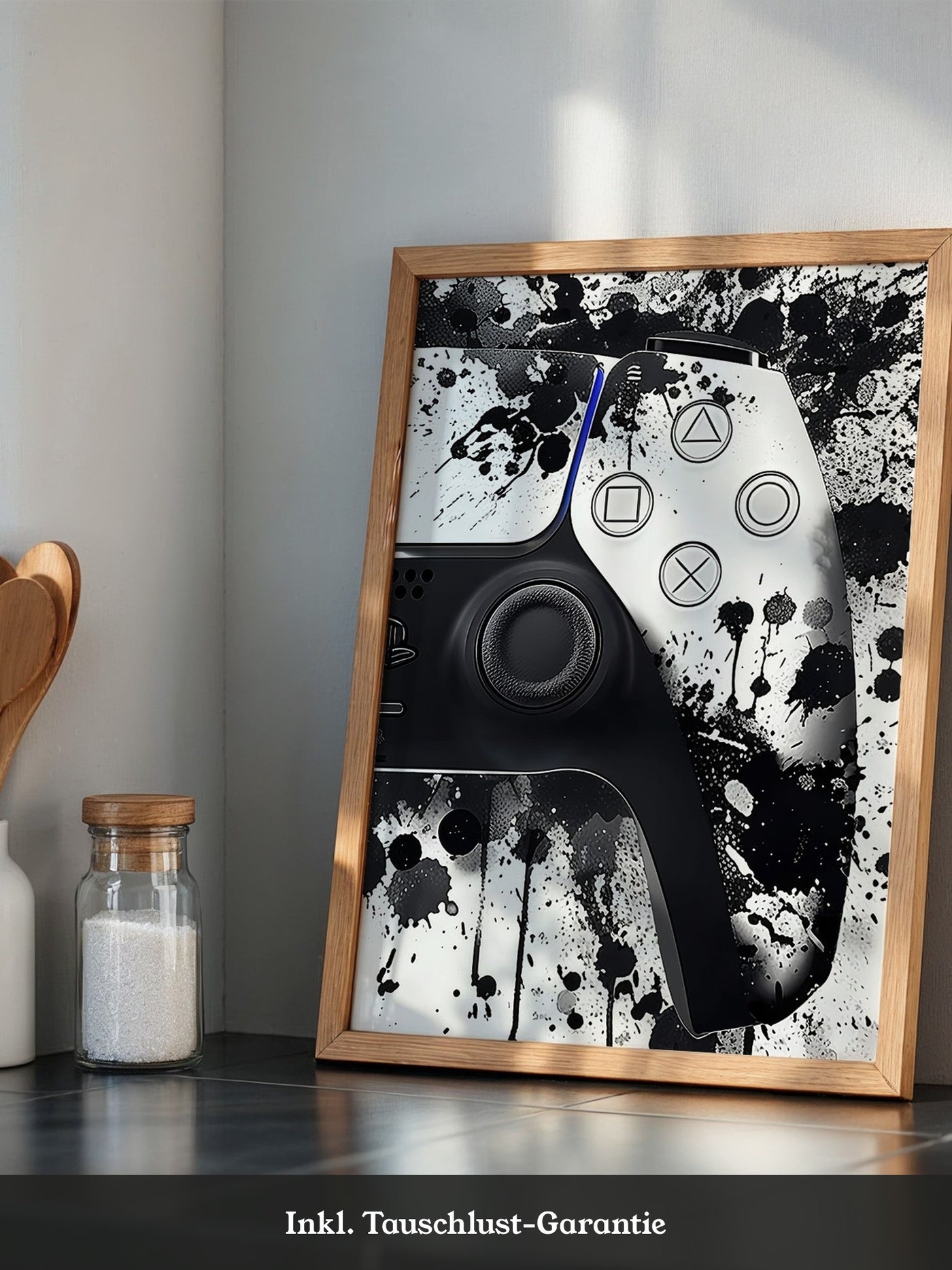 Controller Aquarelllook Schwarzweiß