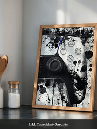 Controller Aquarelllook Schwarzweiß