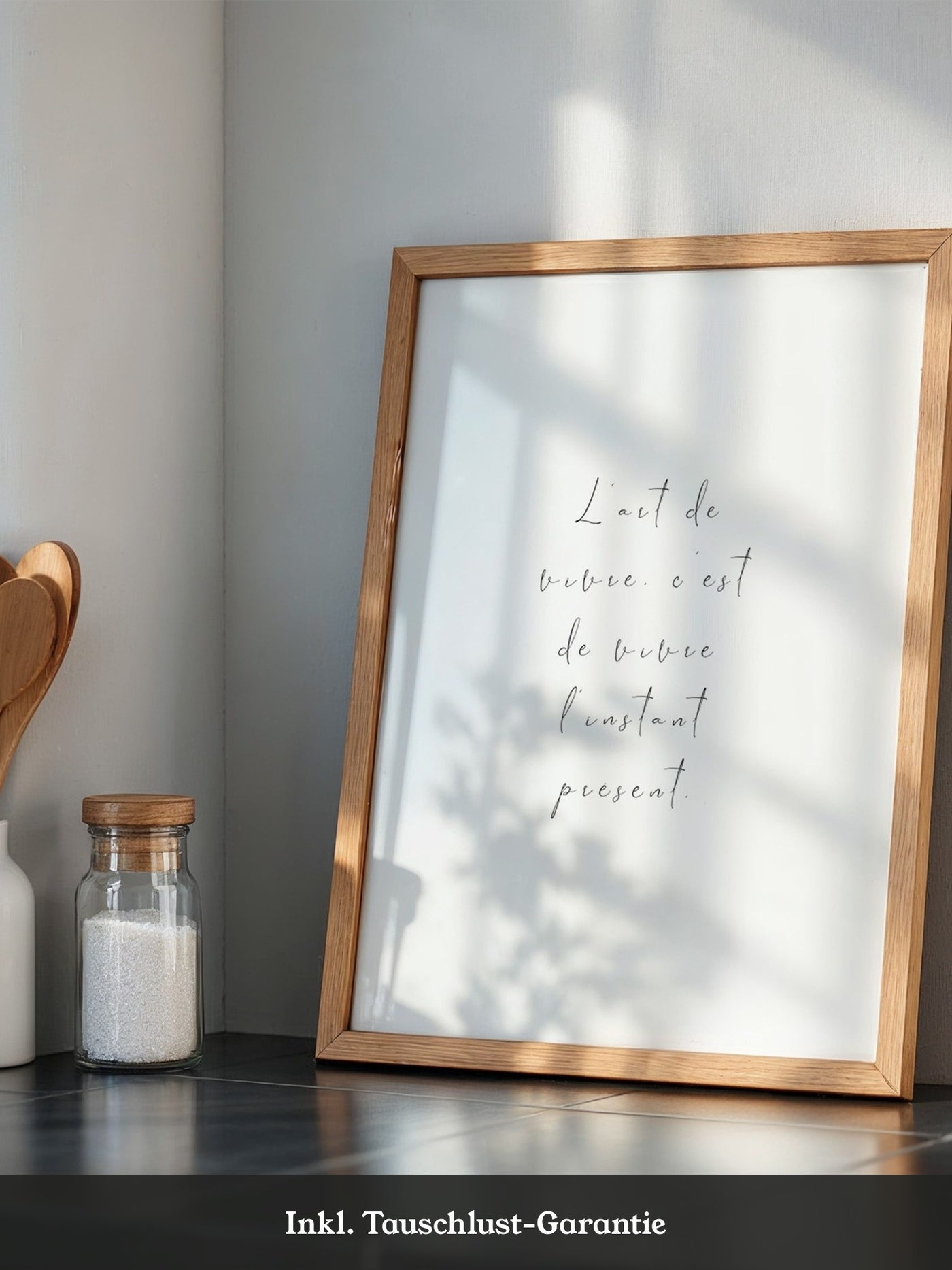 Französischer Spruch elegante Schrift