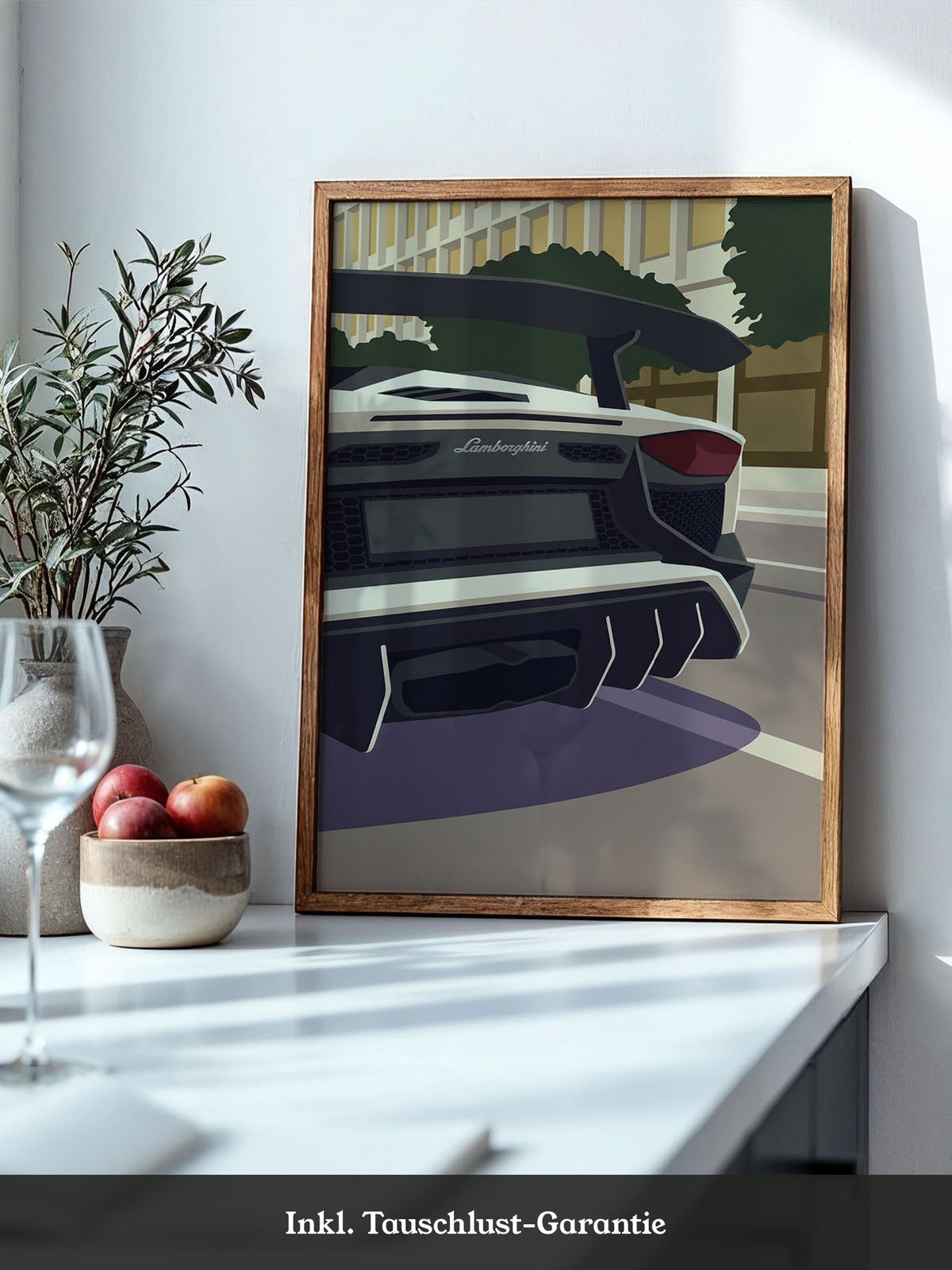 Sportwagen Heck Illustration