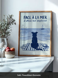 Hund Meer Strand Illustration